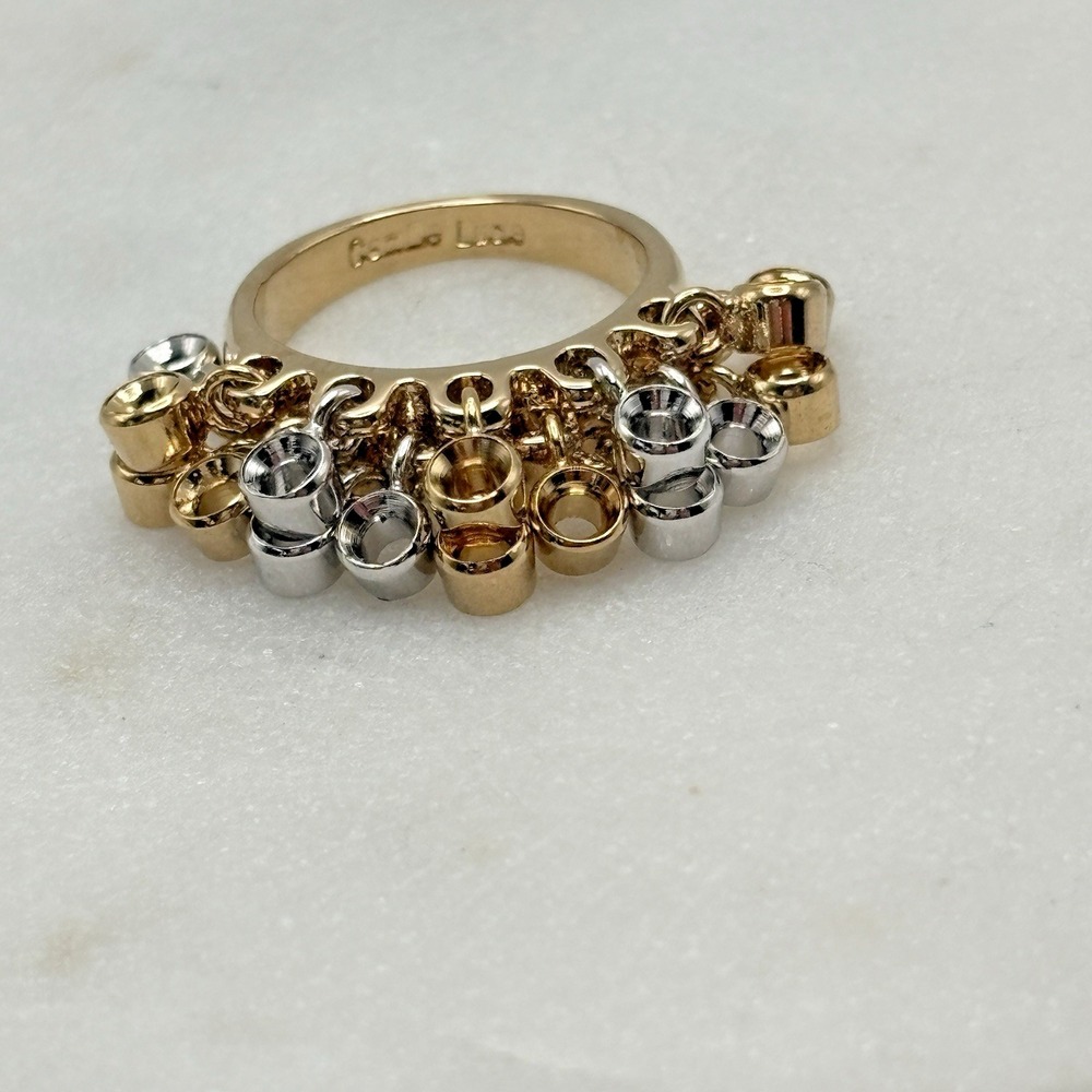 Gold Plated Cha Cha Ring Size 5 Two Tone NWOT Camille Lucie